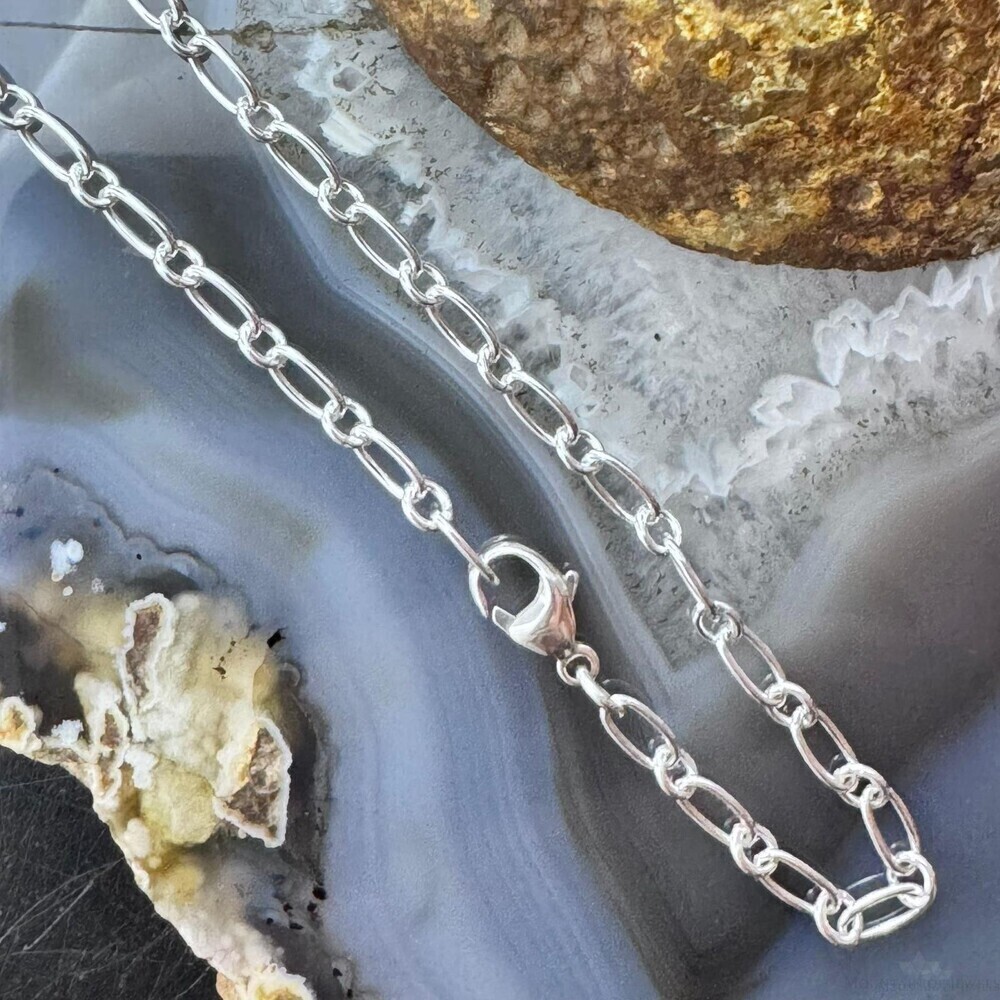Native American Sterling Silver 5 Oval Pink Conch Naja Pendant W/Chain For Women - Picture 6 of 10